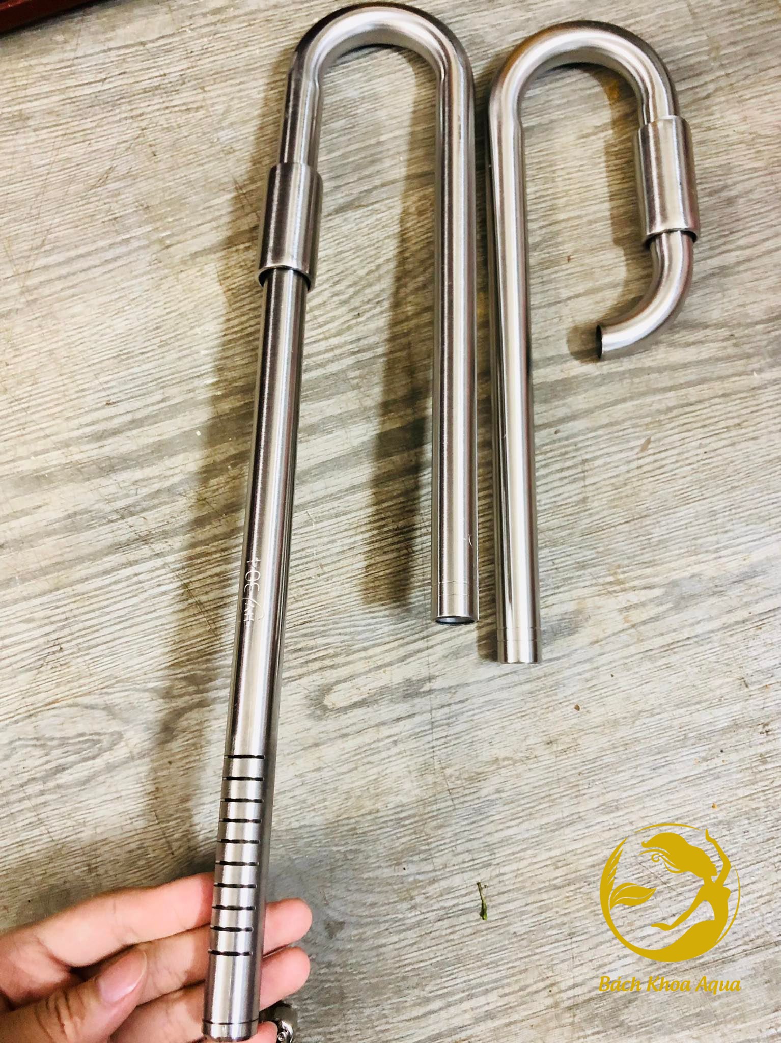 IN OUT gia công inox 304 Fi12 / 16 đã kèm kẹp giữ inout cao cấp